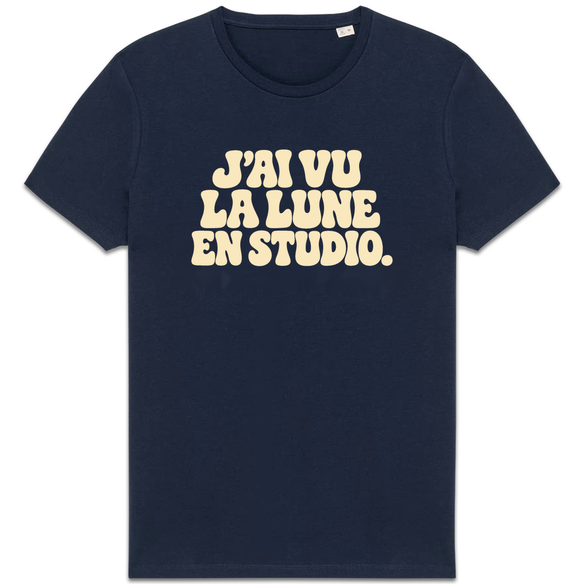 T-shirt J’ai vu la Lune. En studio., coloris marine