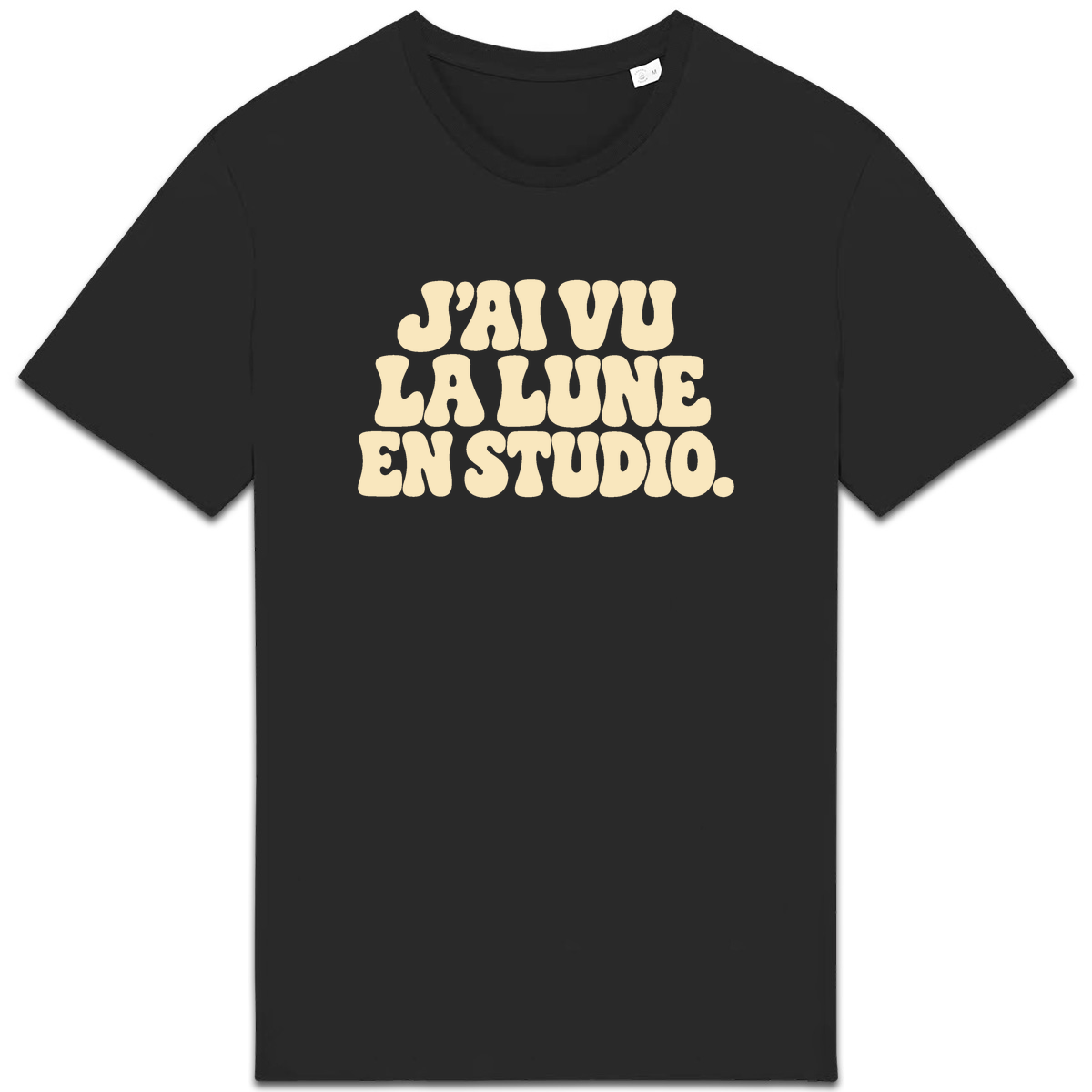 T-shirt J’ai vu la Lune. En studio., coloris noir