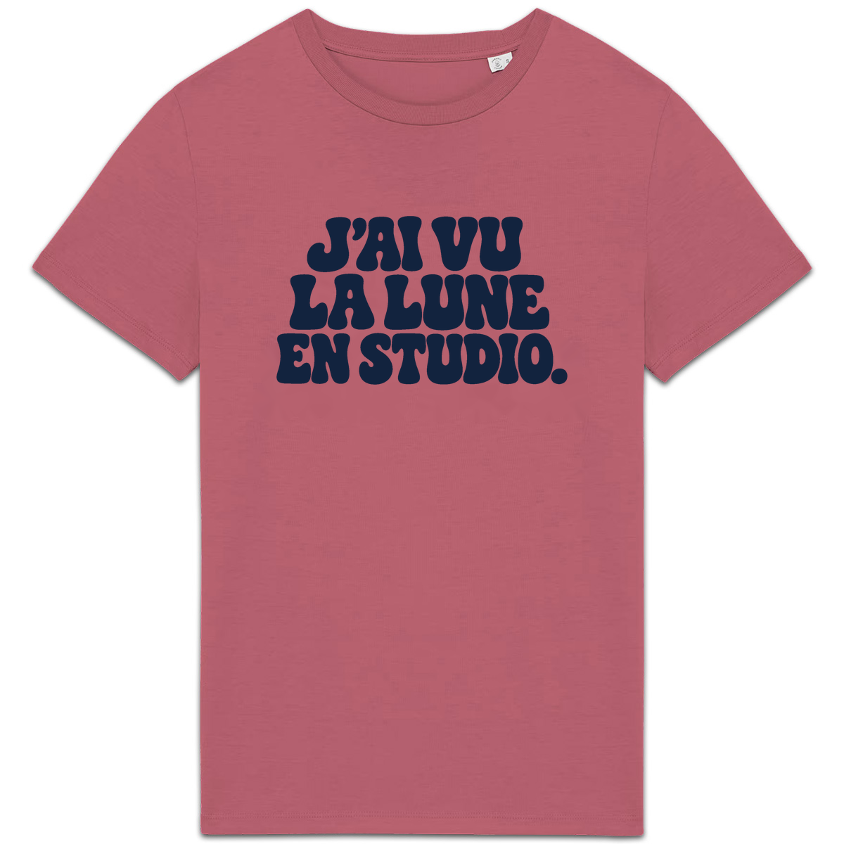 T-shirt J’ai vu la Lune. En studio., coloris rose