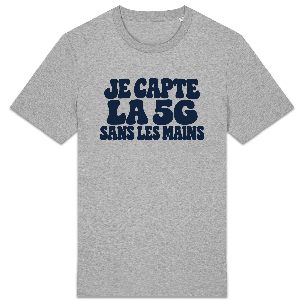 T-shirt Je capte la 5G sans les mains, coloris gris