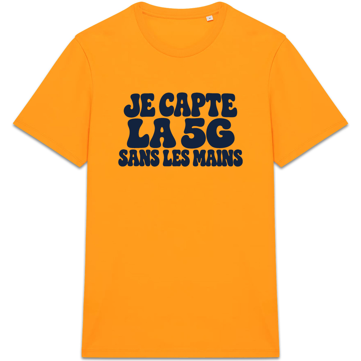 T-shirt Je capte la 5G sans les mains, coloris orange