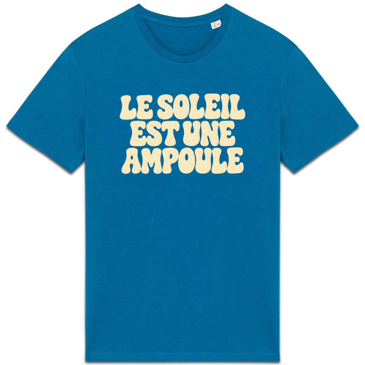T-shirt Le Soleil est une ampoule, coloris bleu