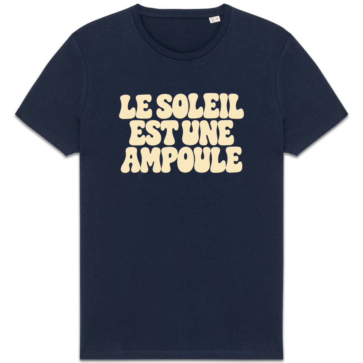 T-shirt Le Soleil est une ampoule, coloris marine