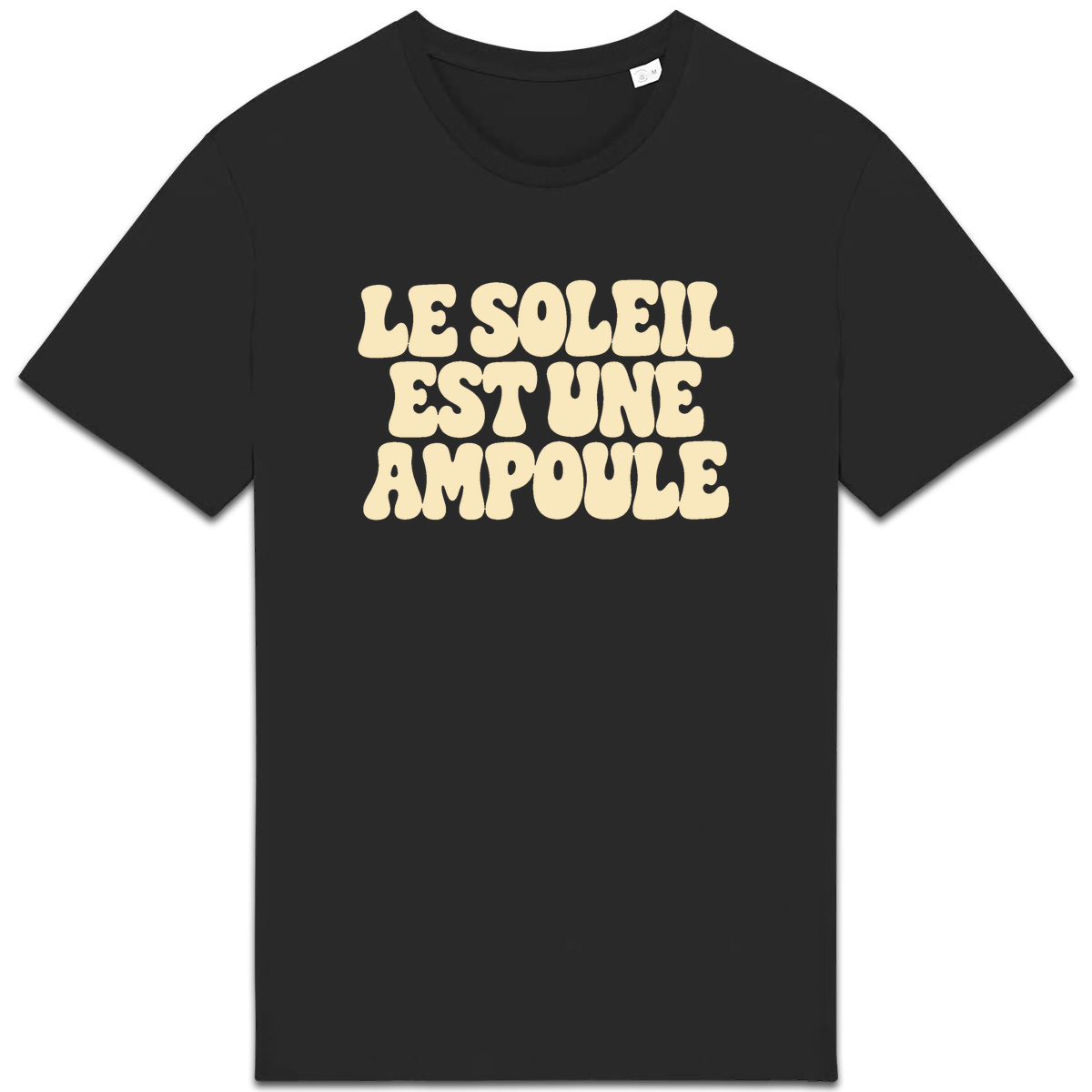 T-shirt Le Soleil est une ampoule, coloris noir
