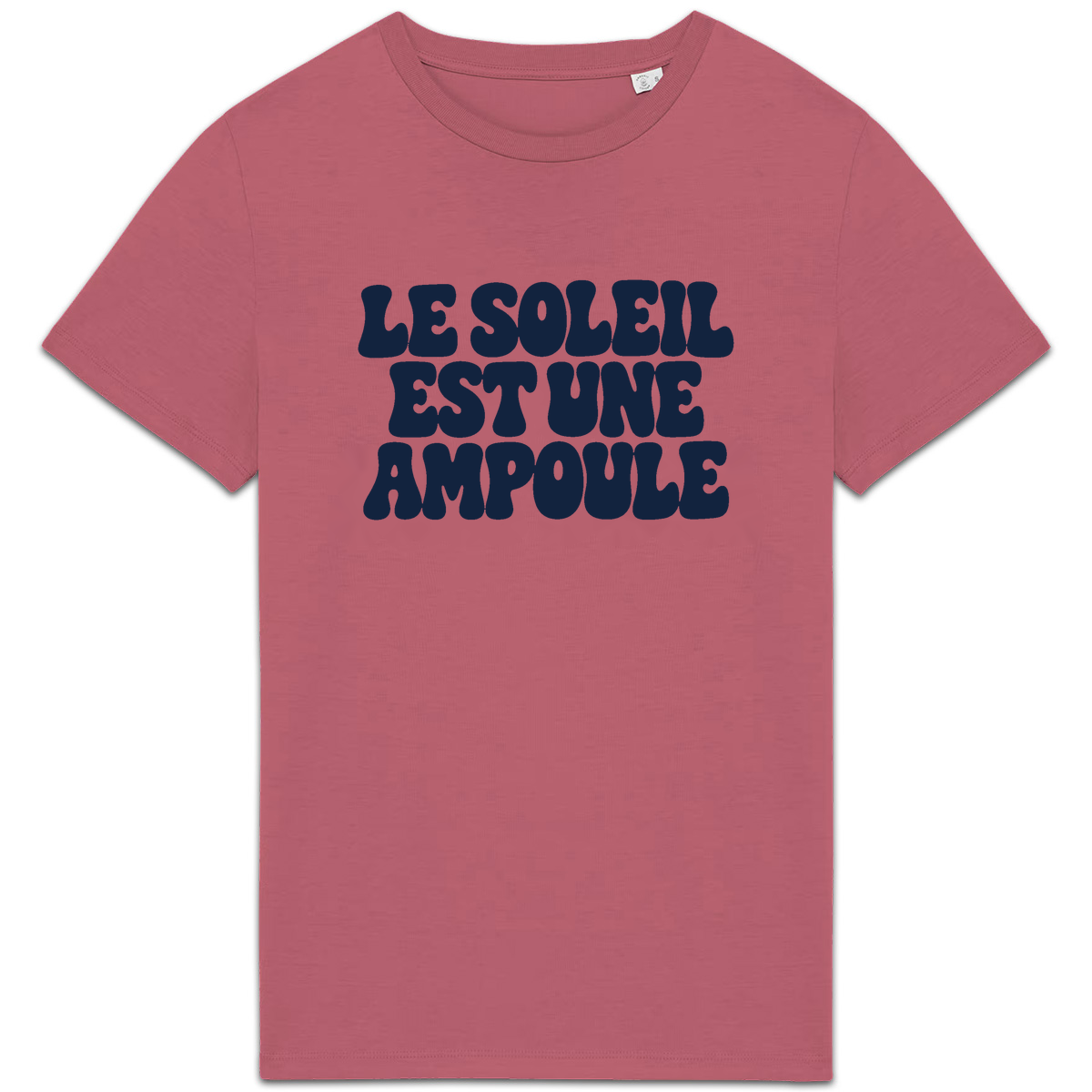 T-shirt Le Soleil est une ampoule, coloris rose