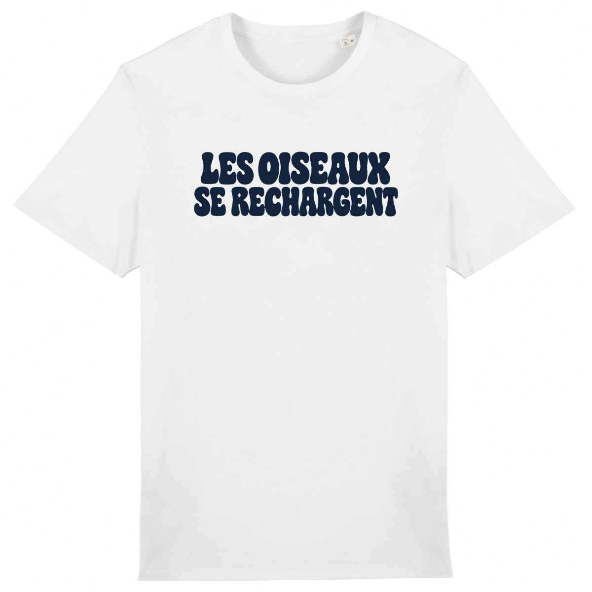 T-shirt Les oiseaux se rechargent, coloris blanc
