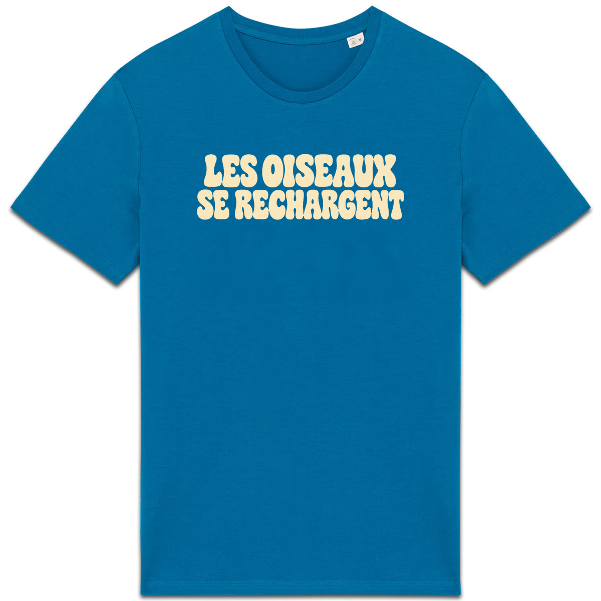 T-shirt Les oiseaux se rechargent, coloris bleu