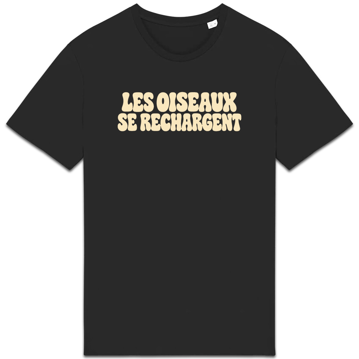 T-shirt Les oiseaux se rechargent, coloris noir