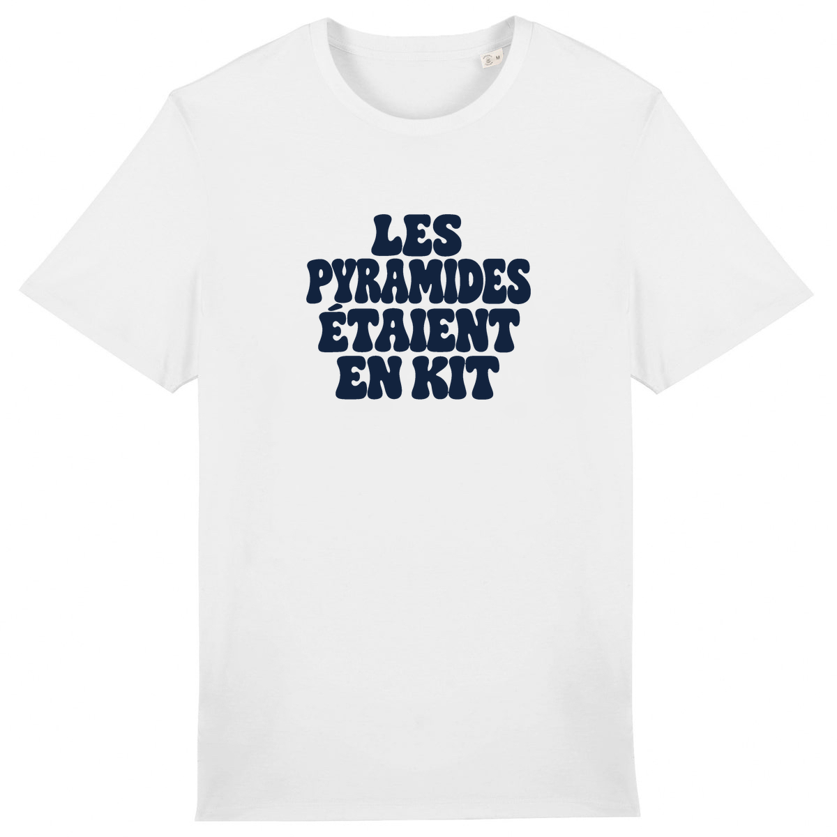 T-shirt Les pyramides étaient en kit, coloris blanc