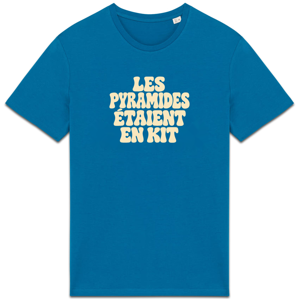 T-shirt Les pyramides étaient en kit, coloris bleu