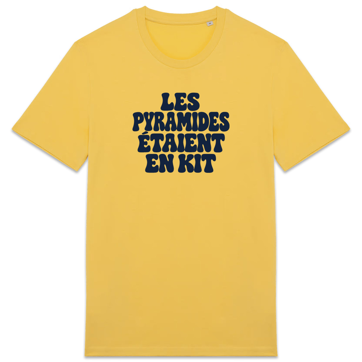 T-shirt Les pyramides étaient en kit, coloris jaune