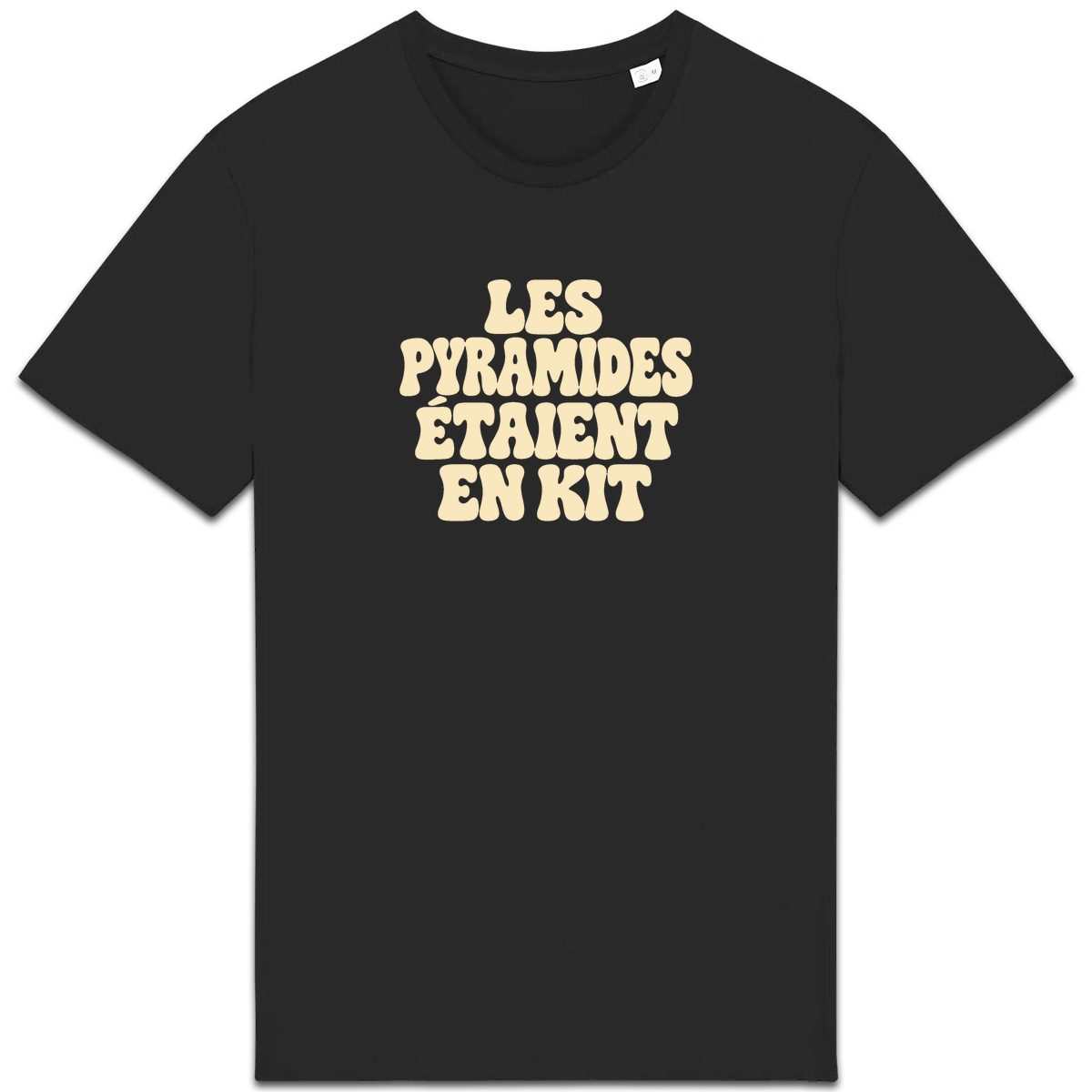 T-shirt Les pyramides étaient en kit, coloris noir
