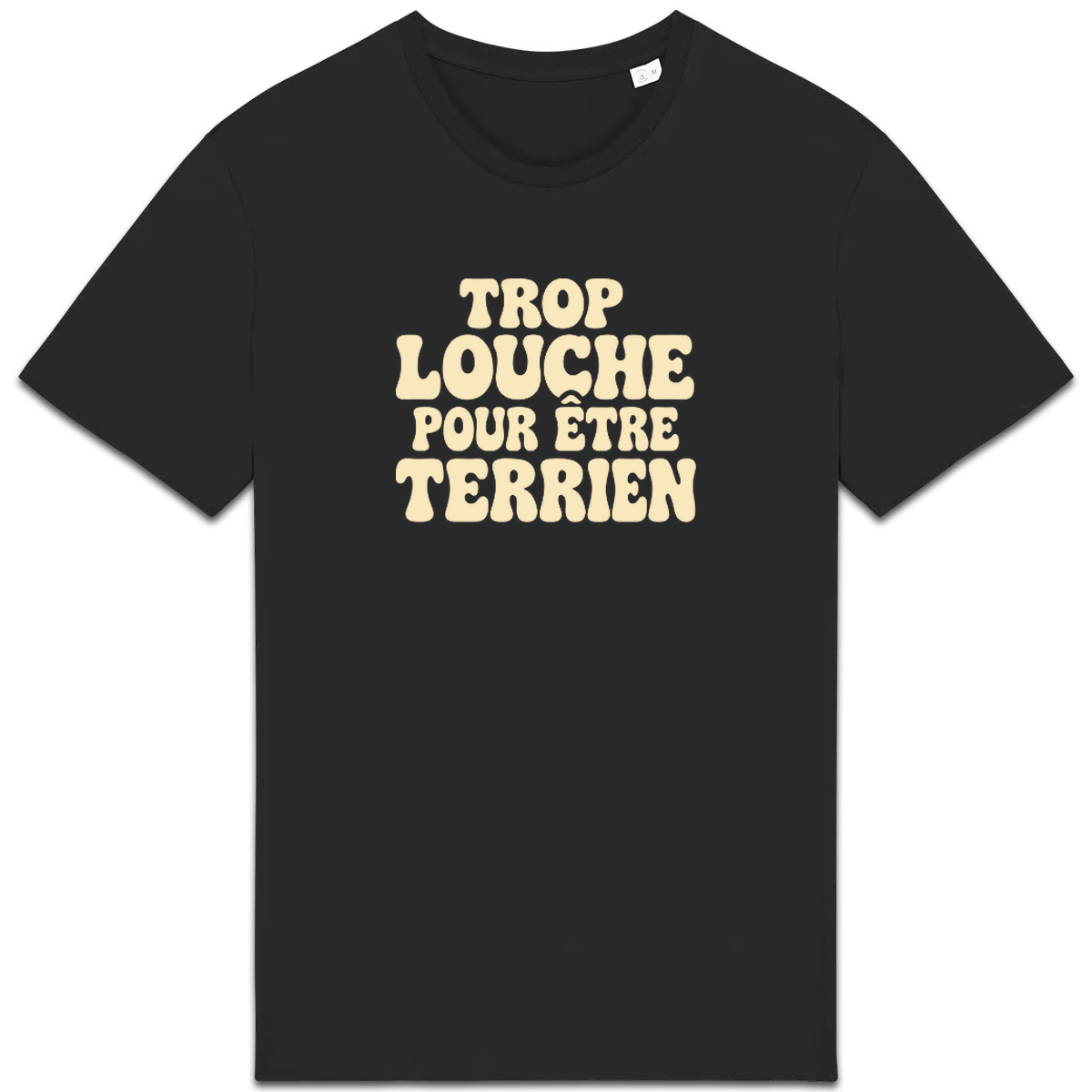 T-shirt « Trop louche pour être terrien » – Noir