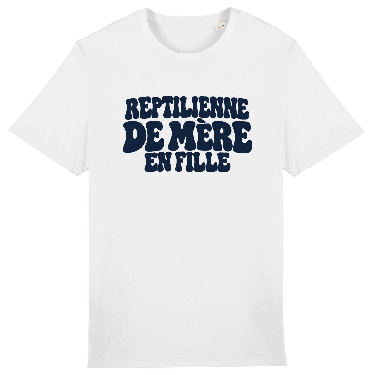 T-shirt Reptilienne de mère en fille, coloris blanc