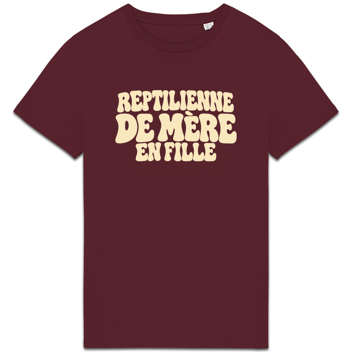 T-shirt Reptilienne de mère en fille, coloris bordeaux