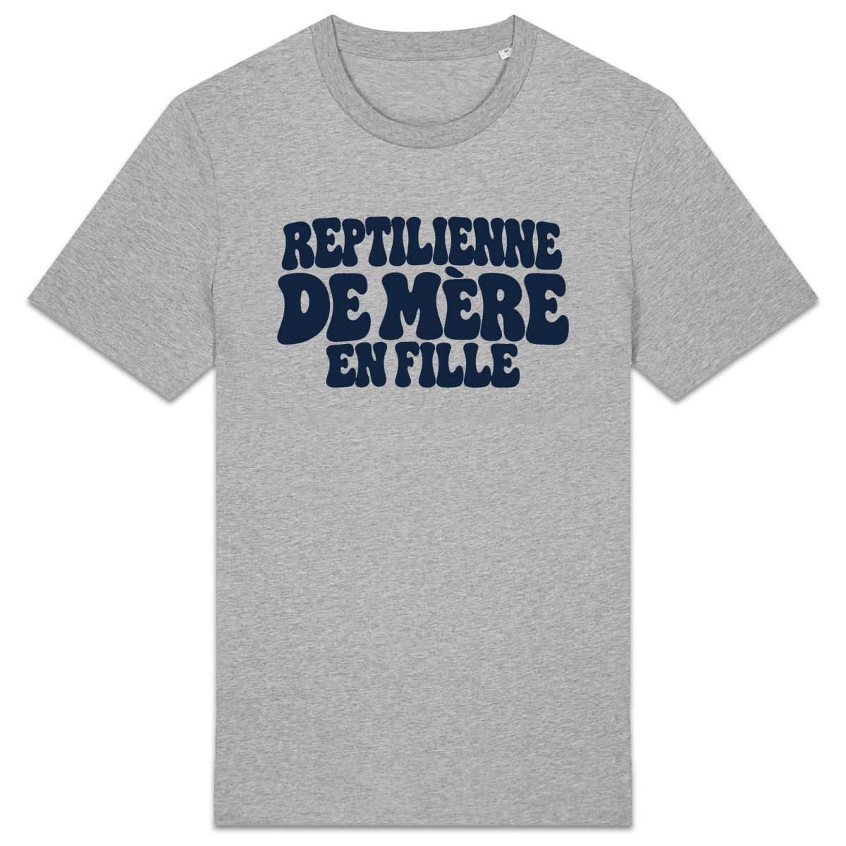 T-shirt Reptilienne de mère en fille, coloris gris
