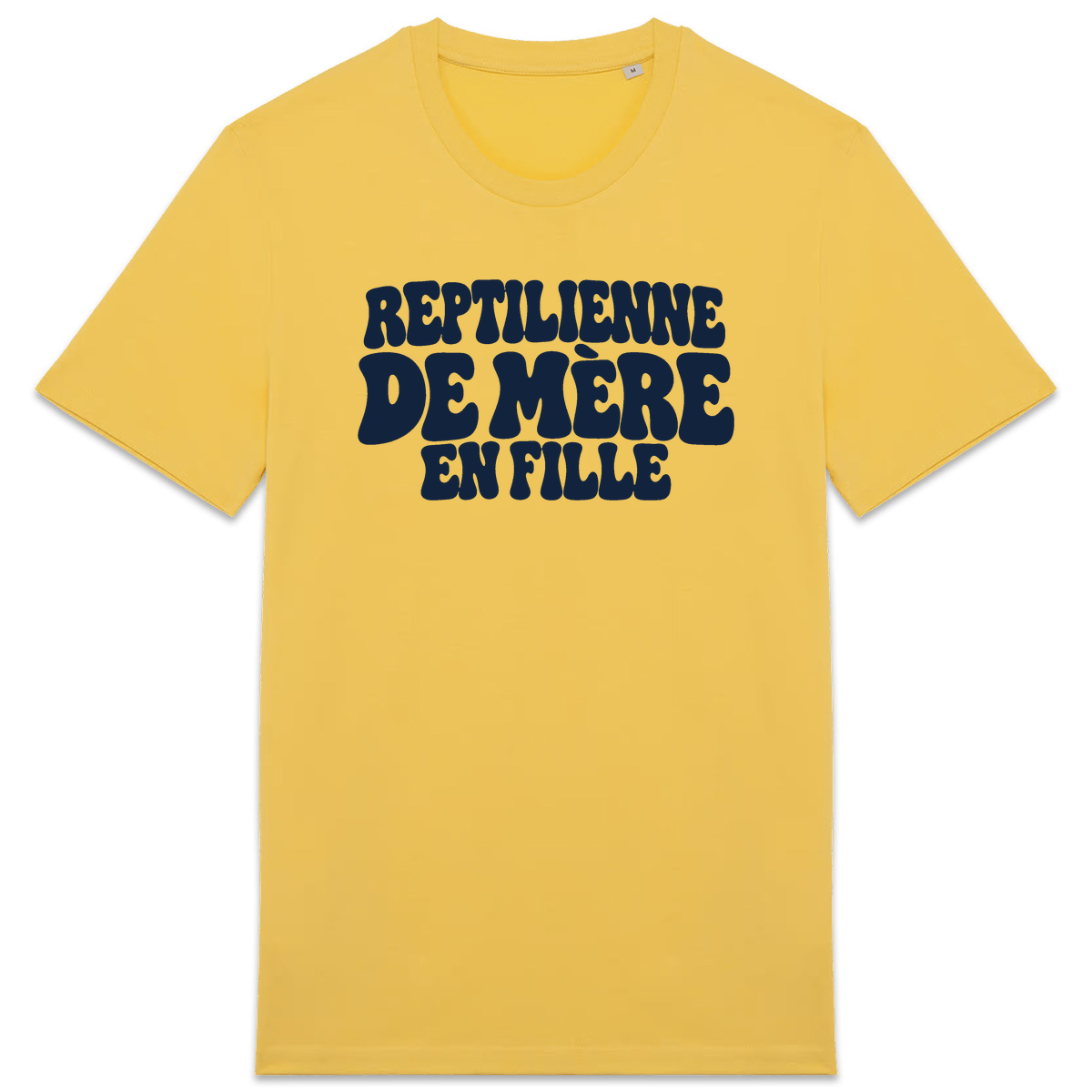 T-shirt Reptilienne de mère en fille, coloris jaune