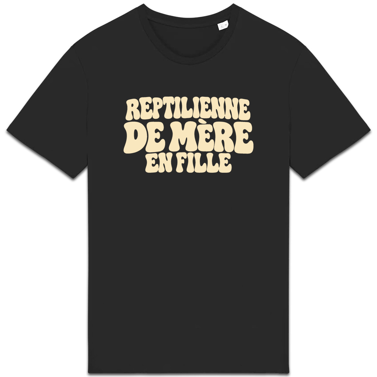 T-shirt Reptilienne de mère en fille, coloris noir