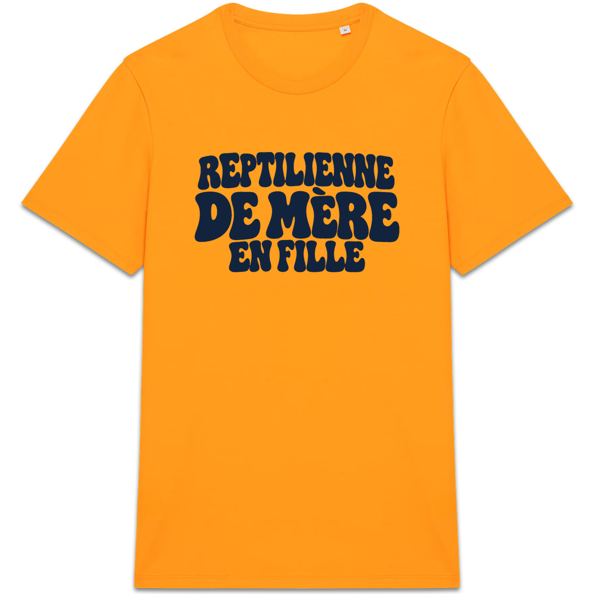 T-shirt Reptilienne de mère en fille, coloris orange