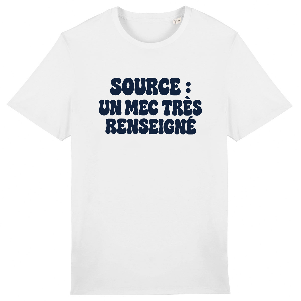 T-shirt Source : un mec très renseigné, coloris Blanc