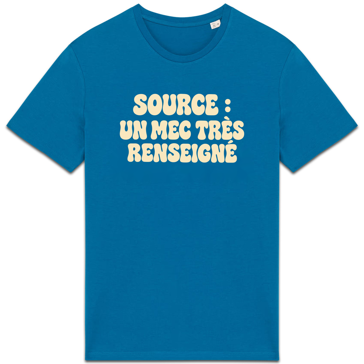 T-shirt Source : un mec très renseigné, coloris Bleu