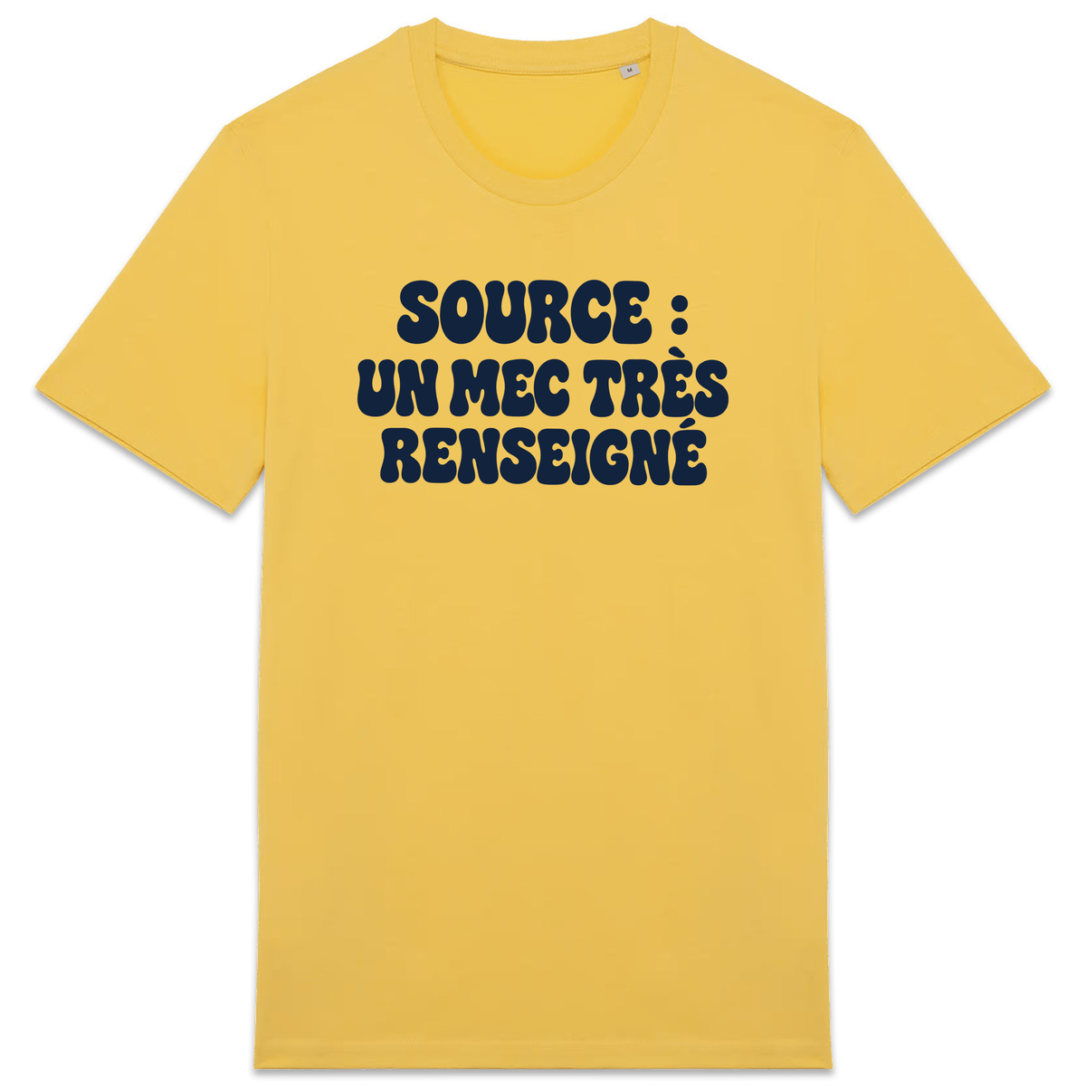 T-shirt Source : un mec très renseigné, coloris Jaune