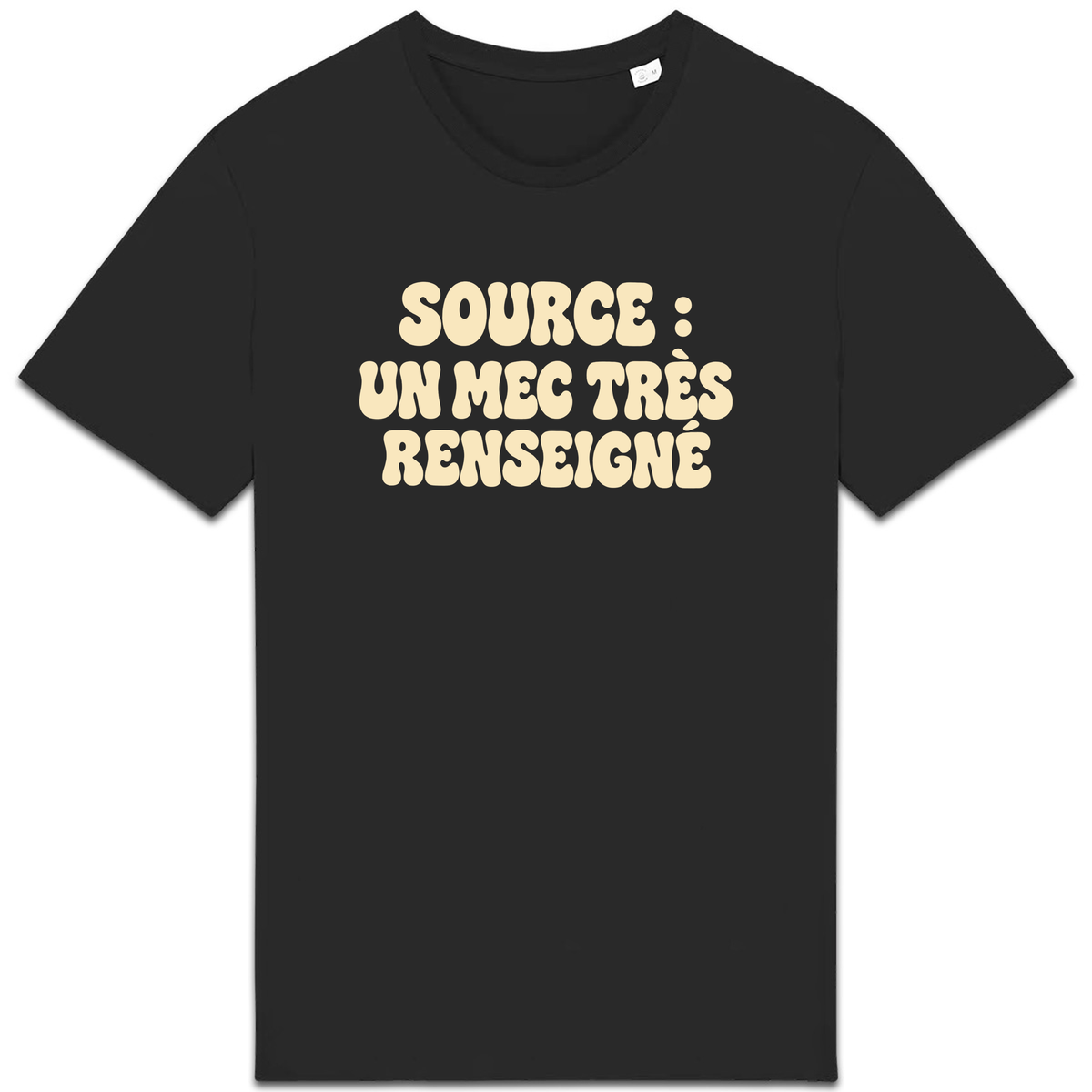 T-shirt Source : un mec très renseigné, coloris Noir