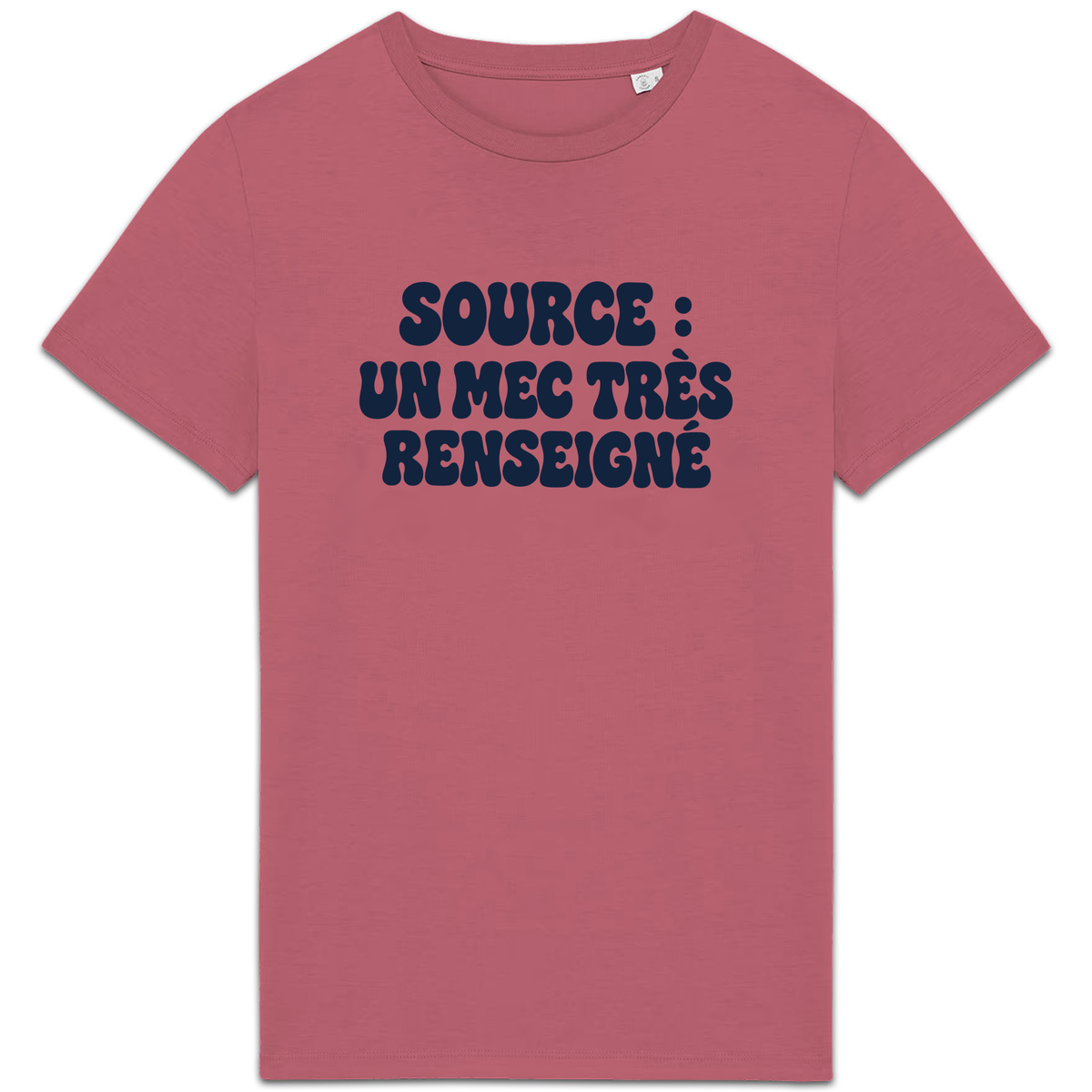 T-shirt Source : un mec très renseigné, coloris Rose