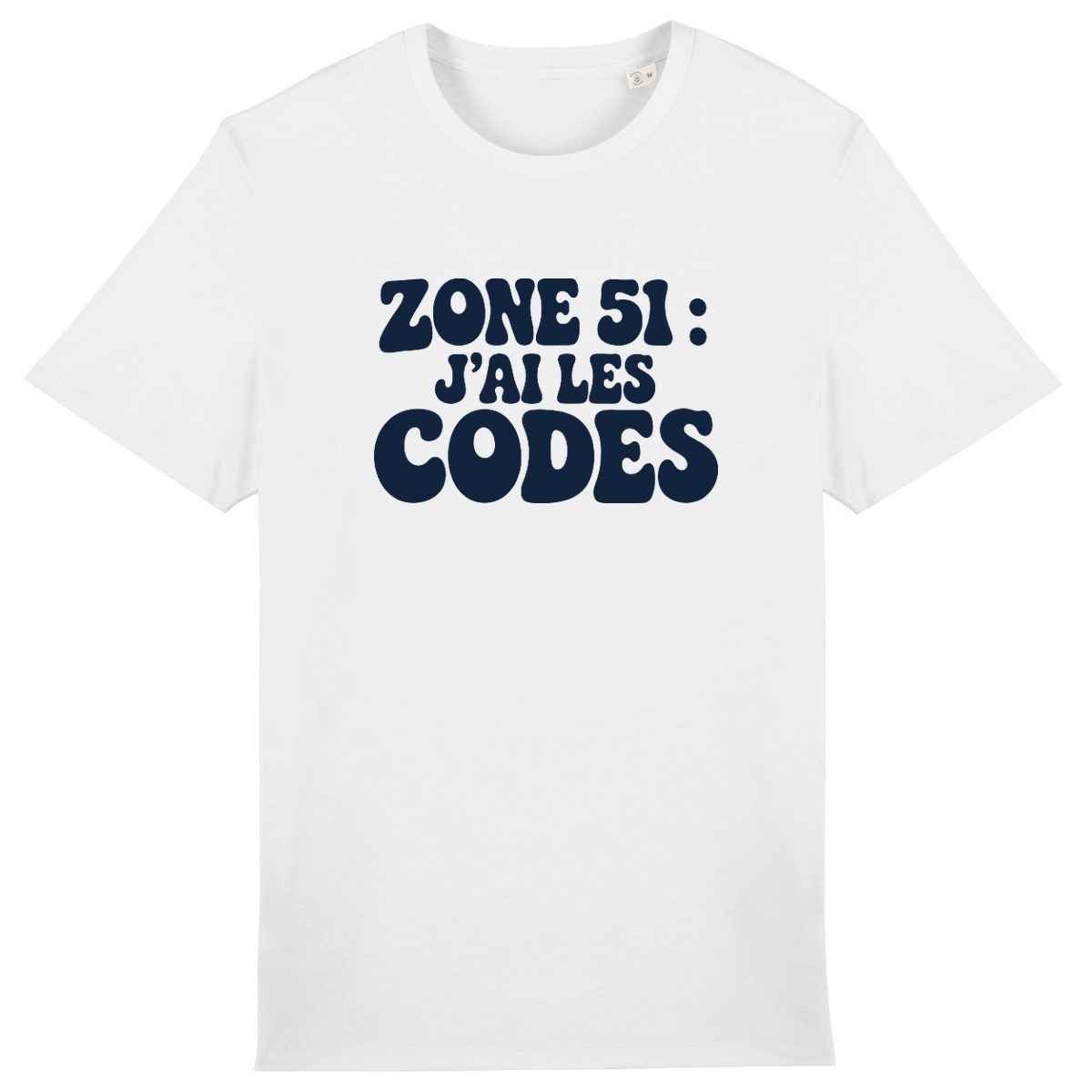T-shirt « Zone 51 : J’ai les codes » – Blanc