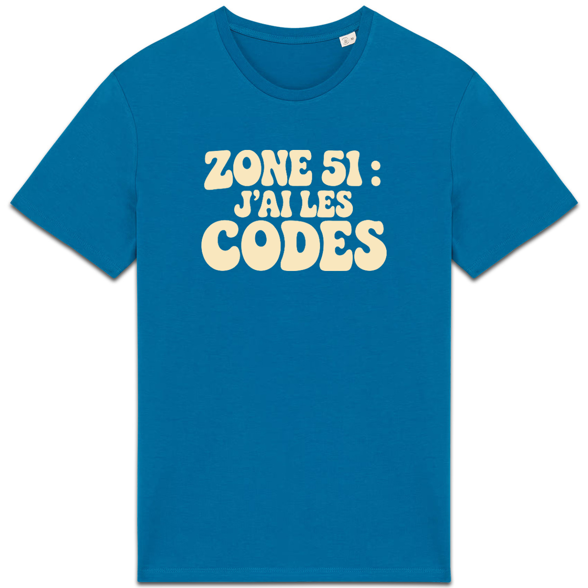 T-shirt « Zone 51 : J’ai les codes » – Bleu