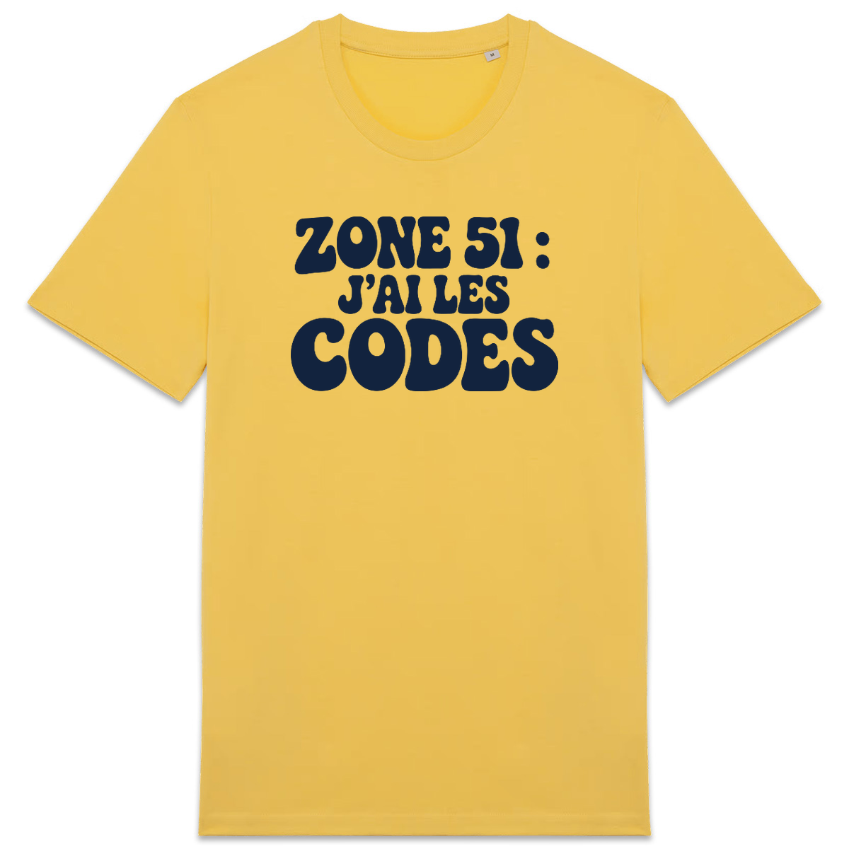 T-shirt « Zone 51 : J’ai les codes » – Jaune