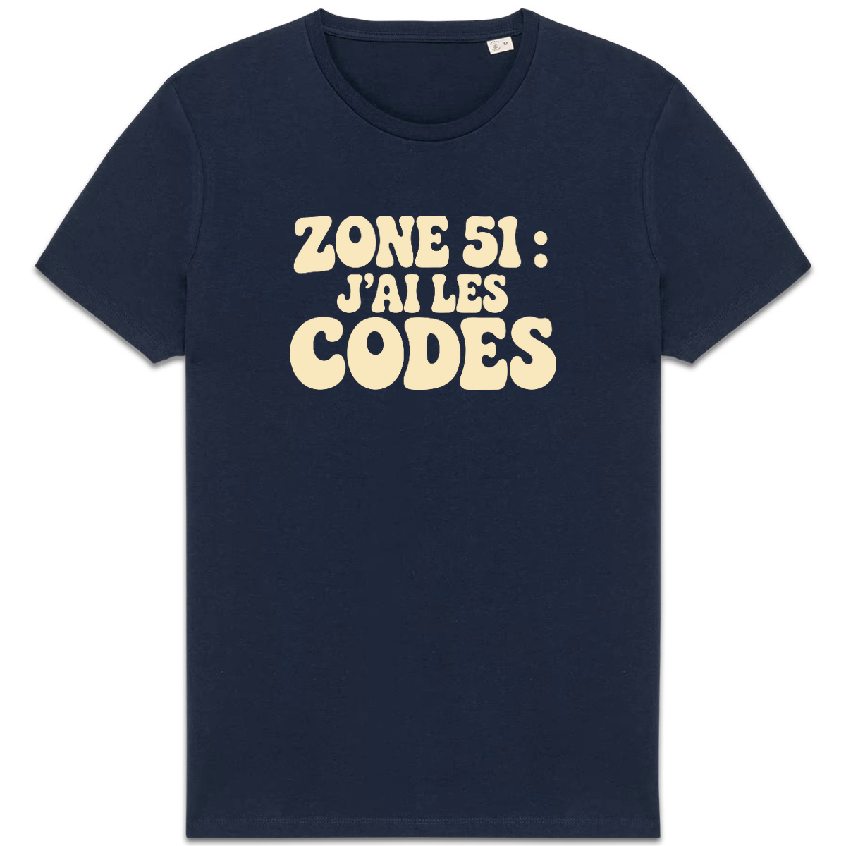 T-shirt « Zone 51 : J’ai les codes » – Marine